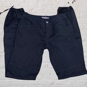 Chocolate Brown Bubblegum Drawstring Ankle Cargo Pants